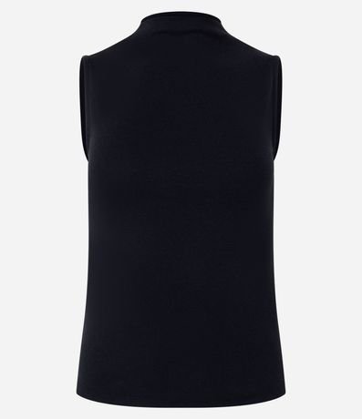 Blusa Musculosa Básica de Algodón con Cuello Alto 5