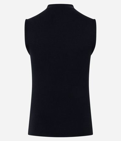 Blusa Musculosa Básica de Algodón con Cuello Alto 6