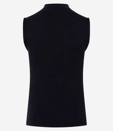 Blusa Musculosa Básica en Algodón con Cuello Alto 6