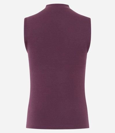 Blusa Musculosa Básica en Algodón con Cuello Alto 6