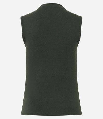 Blusa Musculosa Básica en Algodón con Cuello Alto 6