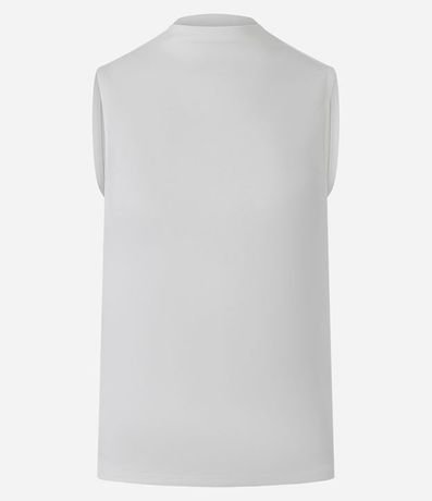Blusa Musculosa Básica en Algodón con Cuello Alto 5