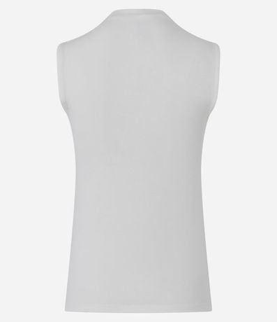 Blusa Musculosa Básica en Algodón con Cuello Alto 6