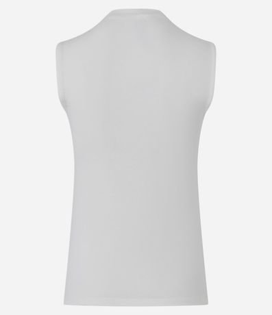 Blusa Musculosa Básica de Algodón con Cuello Alto 7