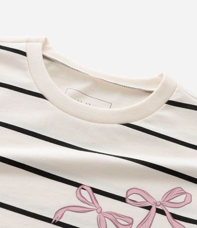 Remera Infantil Slim Rayada con Moñitas – Talle 5 a 14 5