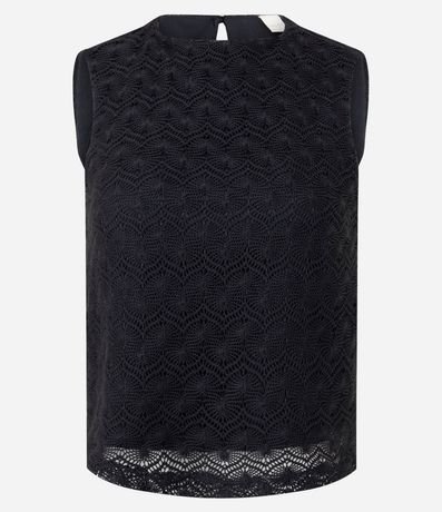 Blusa en Ganchillo Delicado con Breteles Anchos