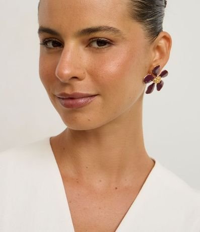 Caravana en Metal Formato de Flor con Centro 1