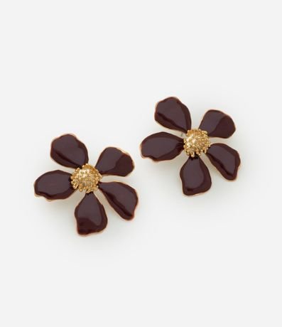 Caravana en Metal Formato de Flor con Centro 2