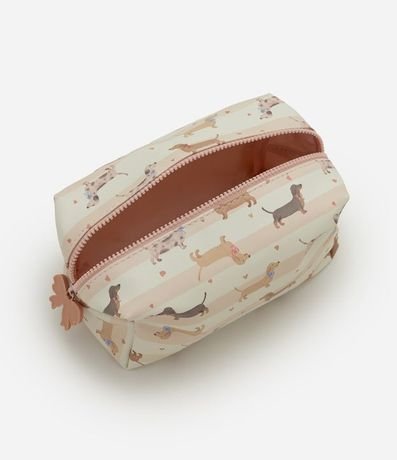 Neceser Rectangular en PU con Estampa de Cachorros 5
