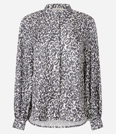 Camisa Satinada con Manga Abullonada 5