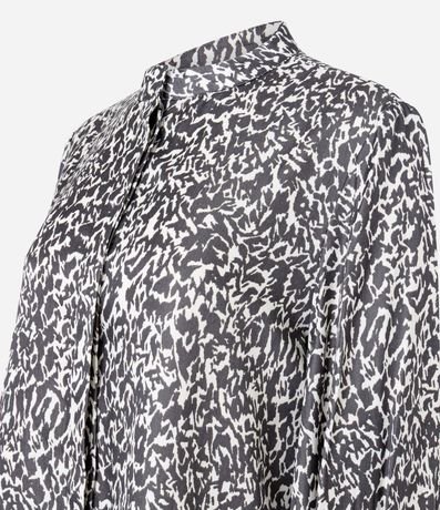 Camisa Satinada con Manga Abullonada 6