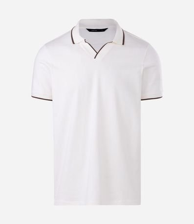 Camisa Polo Manga Corta con Detalle Contrastante 4