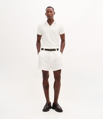 Camisa Polo Manga Corta con Detalle Contrastante 2