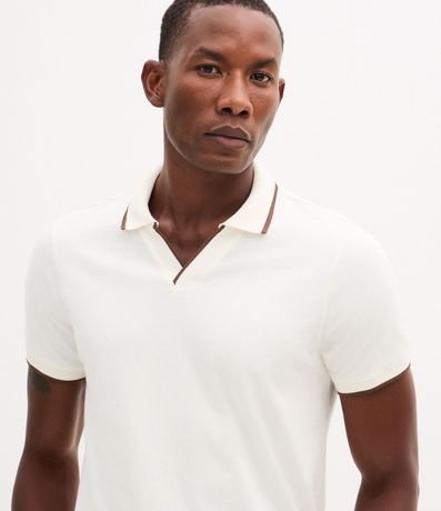 Camisa Polo Manga Corta con Detalle Contrastante 3