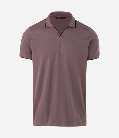 Camisa Polo Manga Corta con Detalle Contrastante 4