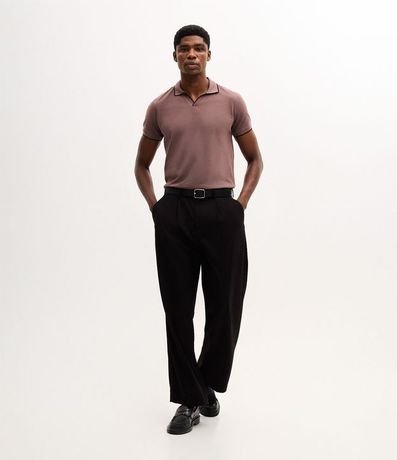 Camisa Polo Manga Corta con Detalle Contrastante 2