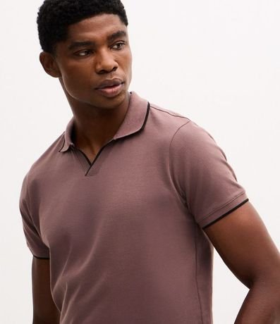 Camisa Polo Manga Corta con Detalle Contrastante 3