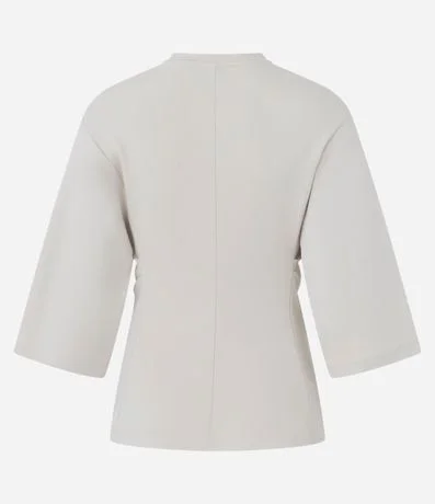 Blusa Overboxy en Suedine con Recortes y Manga Amplia 5