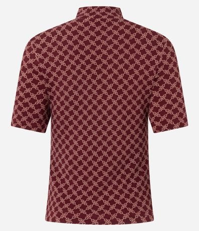 Blusa en Rib con Cuello Alto y Estampado de Eslabones 6