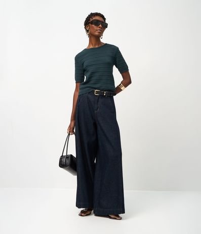 Blusa en Punto con Lineas Texturizadas 2