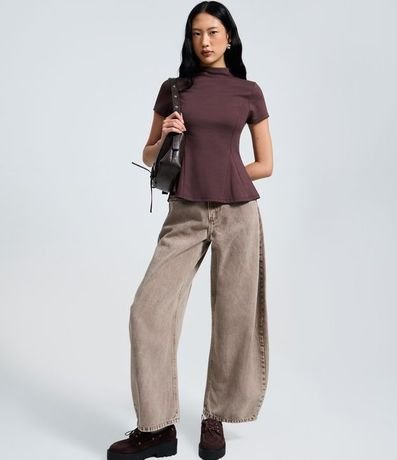 Blusa Estructurada en Punto Roma con Ruedo Evase 2