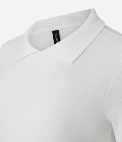 Blusa Básica Manga Corta con Cuello Polo 6