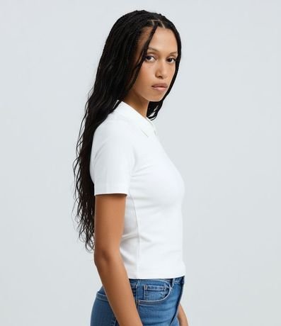 Blusa Básica Manga Corta con Cuello Polo 4