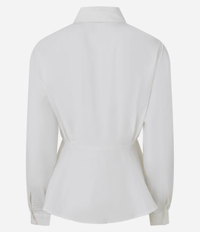 Camisa Peplum en Tricolina con Pliegues Delanteros 6