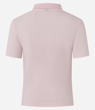 Blusa Básica Manga Corta con Cuello Polo 6