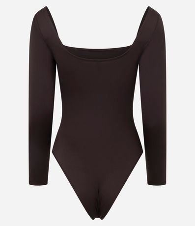 Body Manga Larga en Microfibra con Escote Cuadrado 5