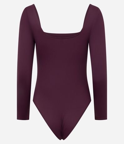 Body Manga Larga en Microfibra con Escote Cuadrado 5