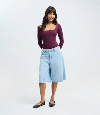 Body Manga Larga en Microfibra con Escote Cuadrado 2