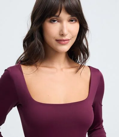 Body Manga Larga en Microfibra con Escote Cuadrado 3