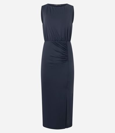 Vestido Largo en Poliamida con Encaje Lateral 1