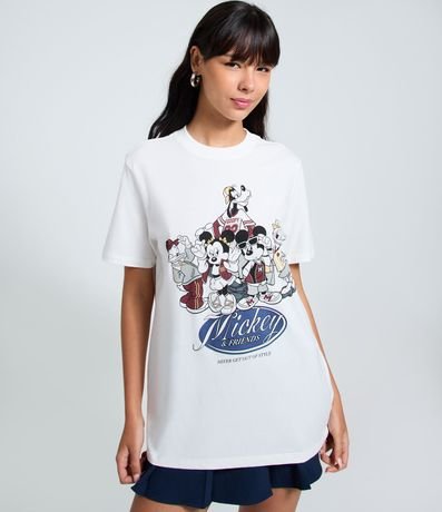 Remera en Algodón con Estampado Mickey y Amigos