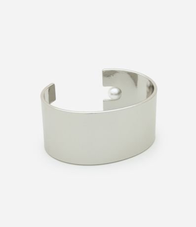 Pulsera Estructurada con Abertura y Detalle de Perla 3