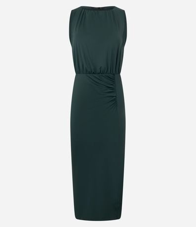 Vestido Largo en Poliamida con Encaje Lateral 5