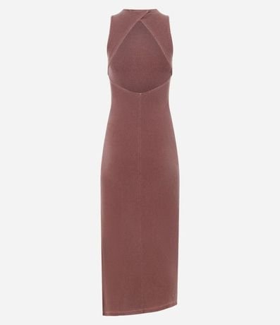 Vestido New Midi en Rib con Espalda Abiertas 3