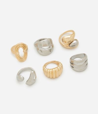 Kit 06 Anillos Robustos con Modelos Variados
