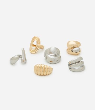 Kit 06 Anillos Robustos con Modelos Variados 2