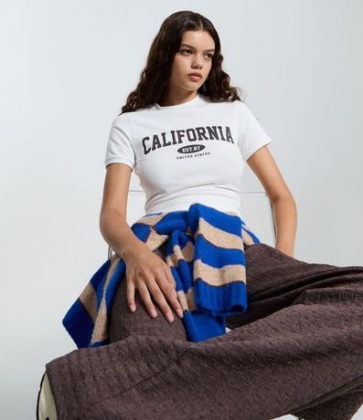 Remera New T-Shirt en Algodón con Lettering California
