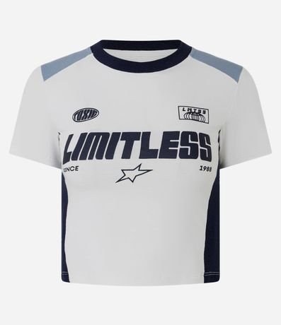 Remera New T-Shirt College  em Algodón con Lettering Limitless
