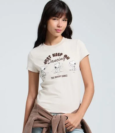 Remera New T-shirt en Algodón con Estampado Snoopy 3