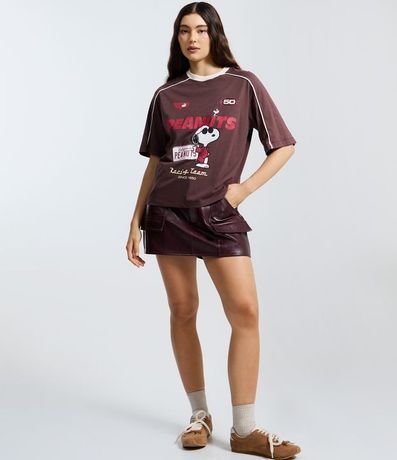 Remera en Algodón con Estampado Snoopy Racer 2