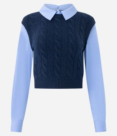 Camisa en Punto con Efecto Superposición 6