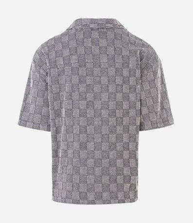 Camisa Boxy en Tejido Texturizado con Cuello Bowling 5