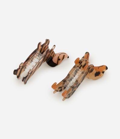 Kit 02 Pinzas Infantiles para el Pelo Perro Salsicha – Talle U 2