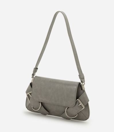 Cartera Baguette Pequeña en PU con Hebillas Decorativas 4