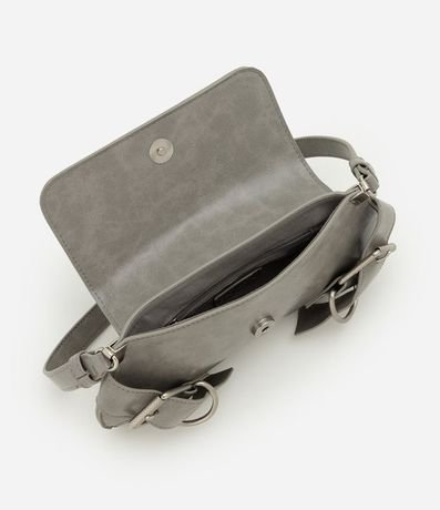 Cartera Baguette Pequeña en PU con Hebillas Decorativas 5