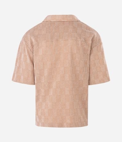Camisa Boxy en Tejido Texturizado con Cuello Bowling 5